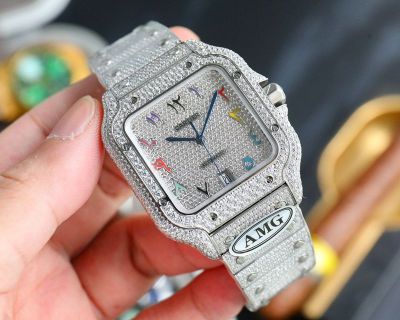 Cartier 904L Steel 9015 Movement 40MM in Diameter Diamond Watch